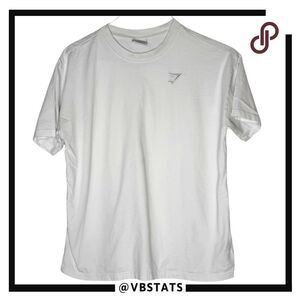 Gymshark Men's Training Oversized Cotton‎ Short Sleeve T-Shirt White Size Small